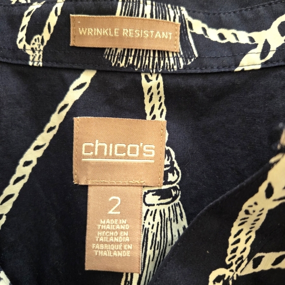 Chico's Tie Front Top - Picture 6 of 7